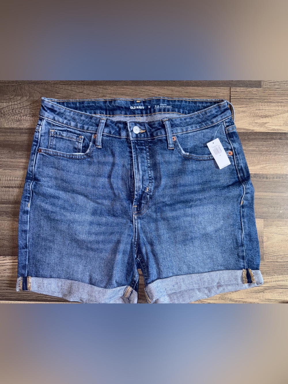 Old Navy Women's Blue Rolled-Cuff Denim Shorts
